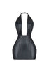 Marfa PU Deep V Neck Dress
